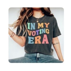 In My Voting Era black oversized tee Comfort Colors XL